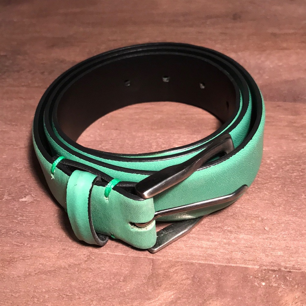 Genuine leather Hand Crafted Green Will belt